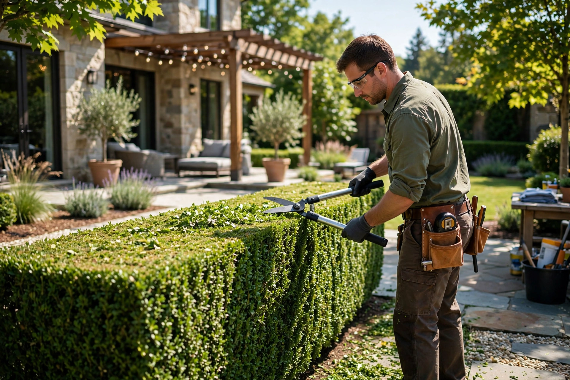 Precise hedge trimming